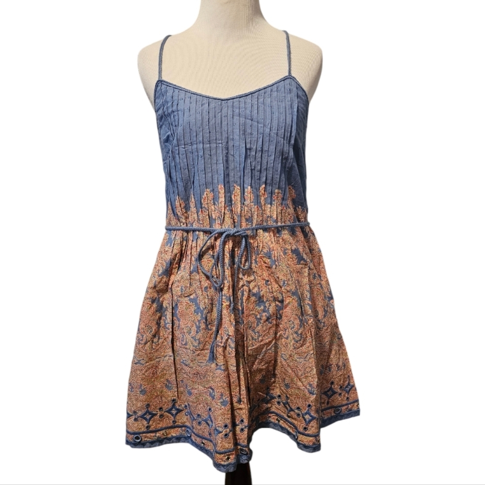 Kate Moss Topshop Blue and Orange Women's Dress